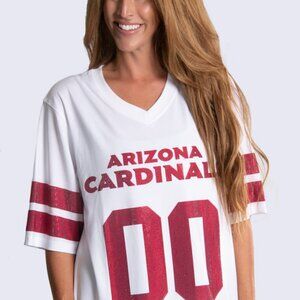 NFL Licensed White Tunic Crystal Pullover Jersey--Arizona Cardinals